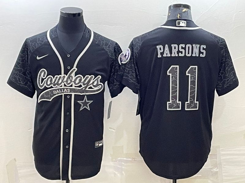 Men Dallas Cowboys #11 Parsons Black Reflector 2022 Nike Co branded NFL Jerseys->dallas cowboys->NFL Jersey